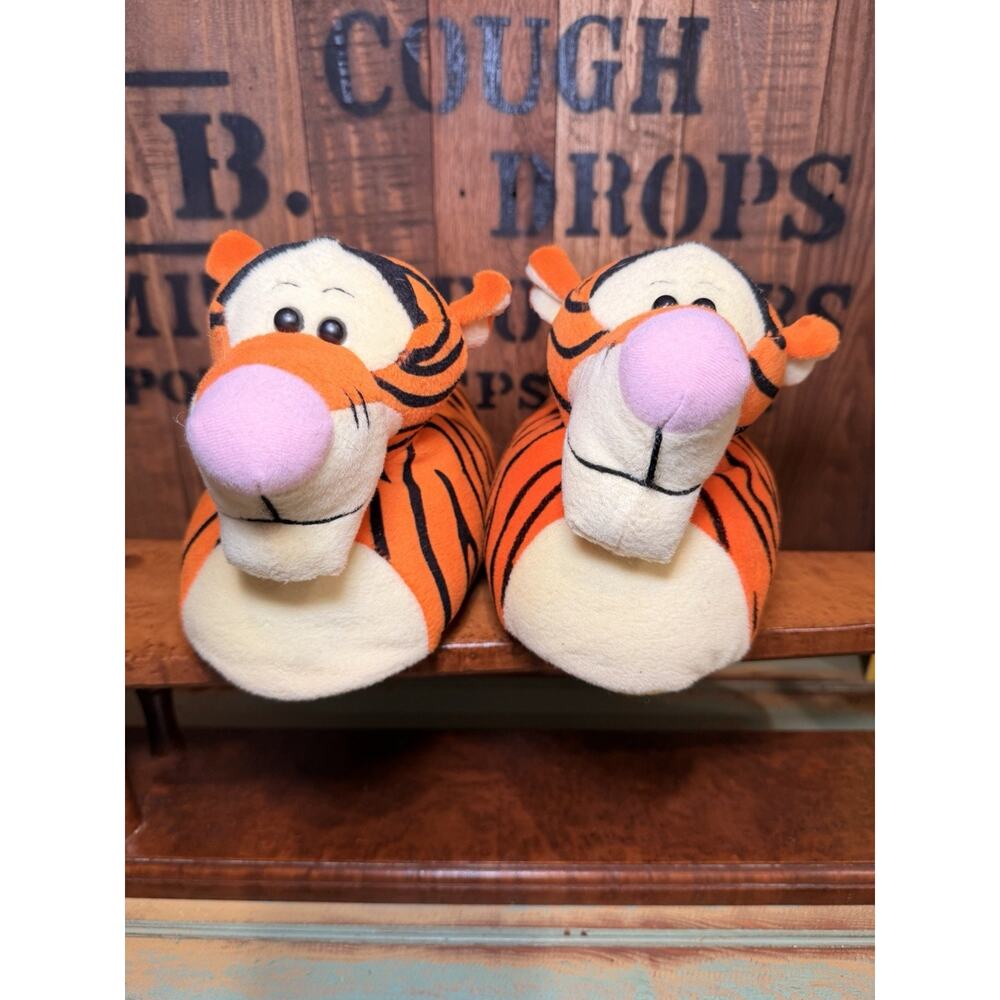 Vintage Winnie The Pooh Tigger Slippers Size Large 9/10 - New With Tags